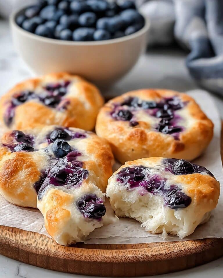 Fluffy Cottage Cheese Blueberry Cloud Bread Recipe