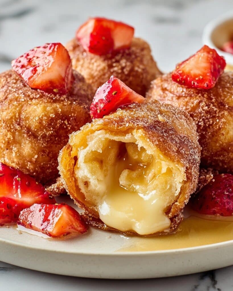 Cheesecake Egg Rolls with Cinnamon SugarandDipping Sauces Recipe