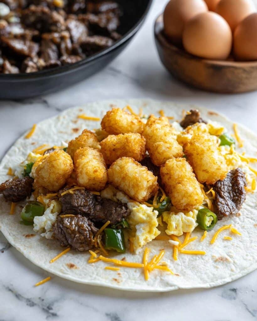 Steak and Egg Breakfast Burrito Recipe