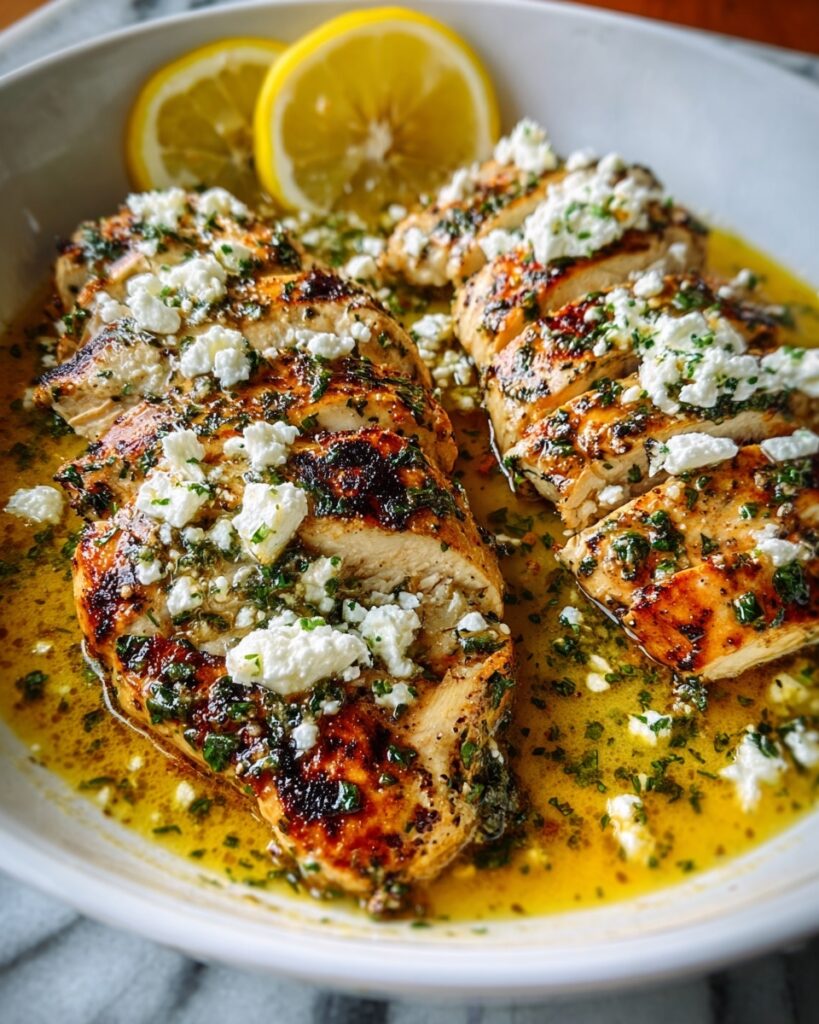 Greek Chicken with Lemon and Feta Recipe