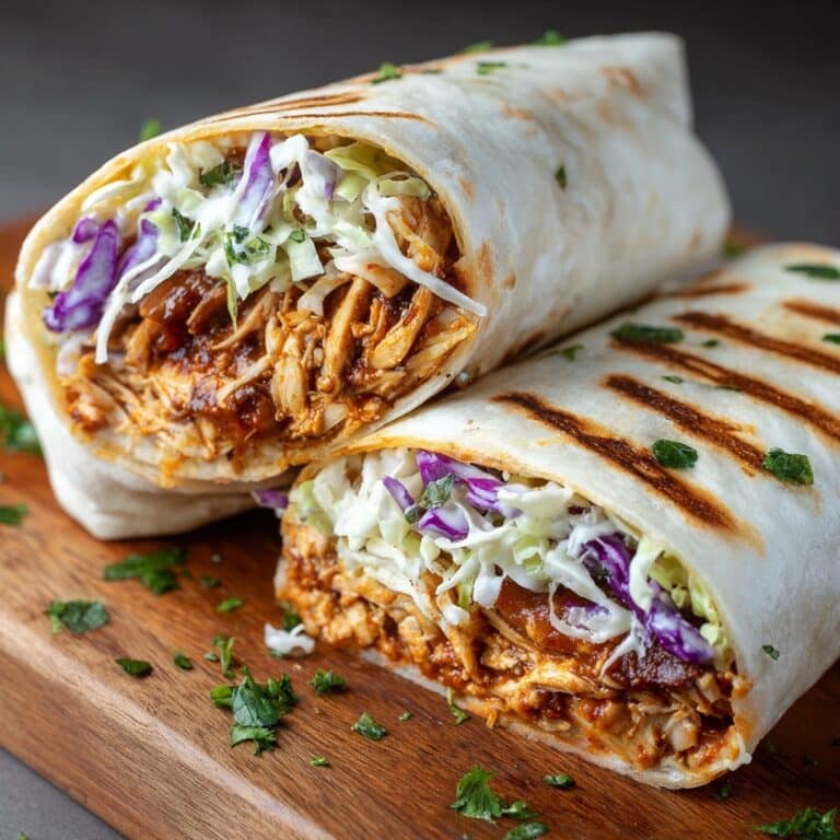 BBQ Chicken Coleslaw Wraps Recipe