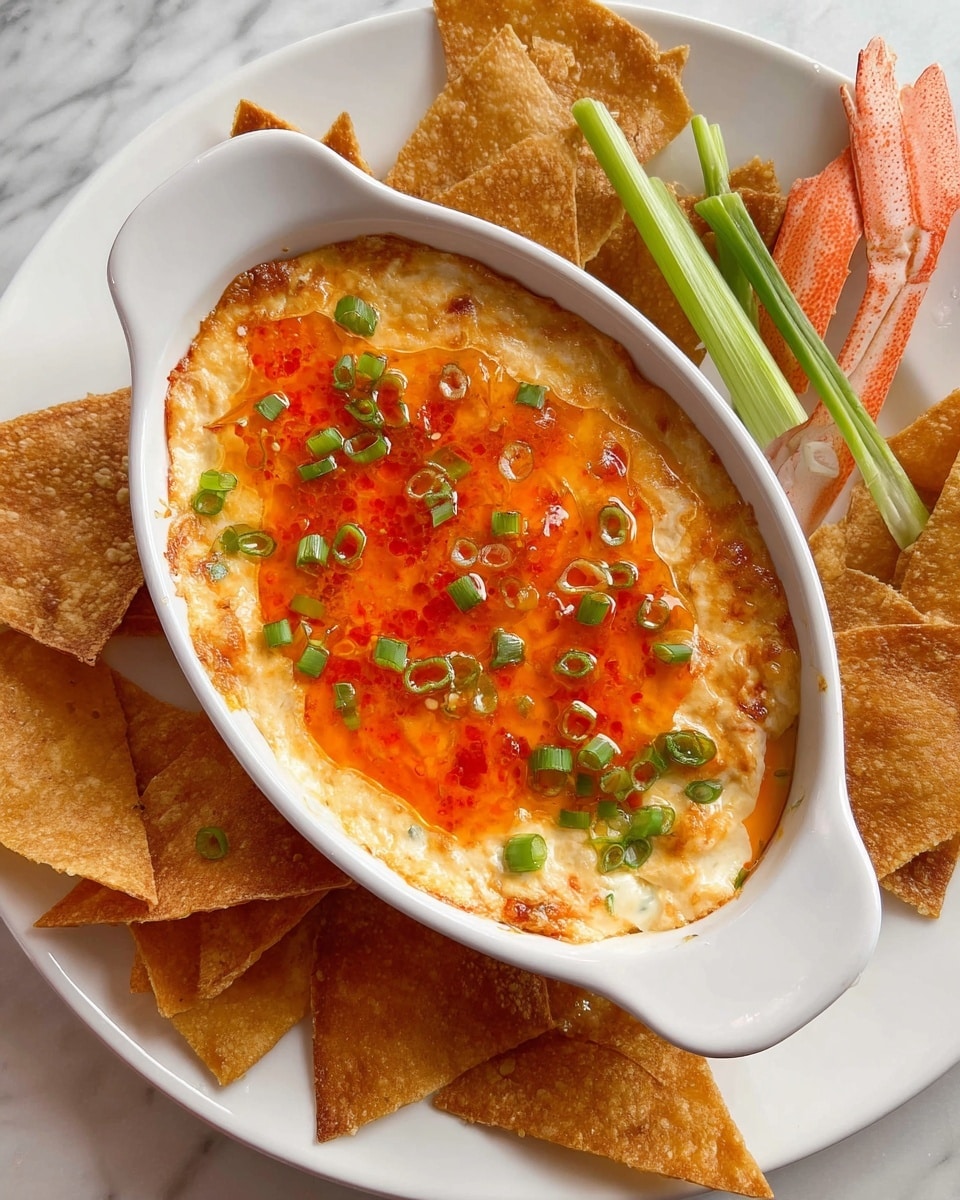 Crab Rangoon Dip with Wonton Chips Recipe